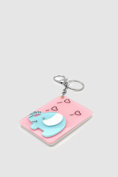Wuclo Elephant Figured Pop-Up Mirror Bag Charm Pink