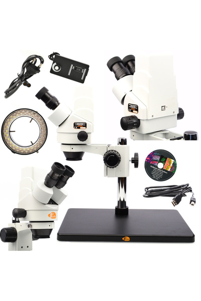 Rosfix Microscop Trinocular Pluto Pro Set | Cameră Sony 5MP + Iluminator 56 LED