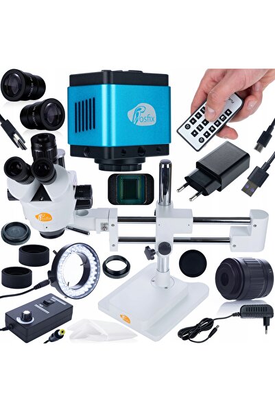 Rosfix Microscop Trinocular Jupiter Pro Set | Zoom 7–45x + Cameră 8,29MP + LED 144x