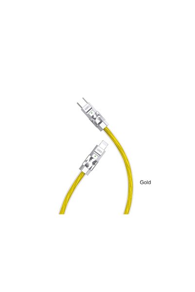KAKU Cablu Date si Incarcare (KSC-956), USB-C la Lightning, PD27W, QC3.0, 1m, GOLD