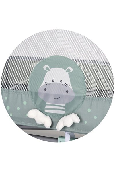Chipolino Capri Hippo green folding cot
