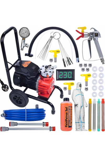 Rosfix Agregat de Vopsit Red Strong Storm RSS05 Set | 3500W 22MPa 18L/min