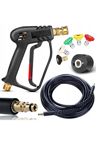 Rosfix Set Pistol Presiune + Furtun 10M | 5 Duze | Compatibil cu Kärcher K2–K7