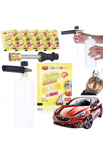 Rosfix Set Spumă Activă 5x6g + Spumator 1L + Adaptor | Compatibil cu Kärcher ...