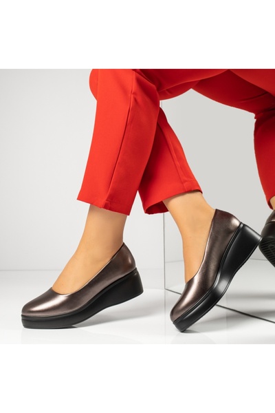 BMoD Pantofi sport argintii pentru femei cu platformă MOD01902