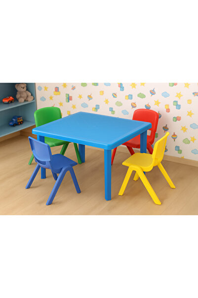 adba Kreş ve Etkinlik Masası – 70x70 cm, 50 cm Yükseklik, Dayanıklı Plastik