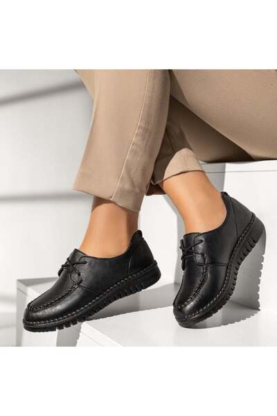 Modlet.ro Pantofi sport negri cu șireturi pentru femei MOD03858