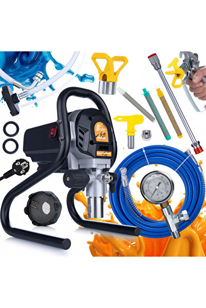 Rosfix Set Agregat Vopsit EcoFlow 1200W 1.7L/min + Lancă 30cm + 3x Filtru