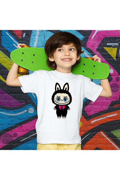 OEM Tricou unisex alb cu imprimeu Labubu, 100% bumbac, alb, 810