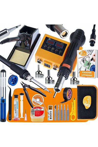 Rosfix Stație Lipit 2în1 Orange Husky OH660 | 660W LCD 100–480°C | Set 16 piese