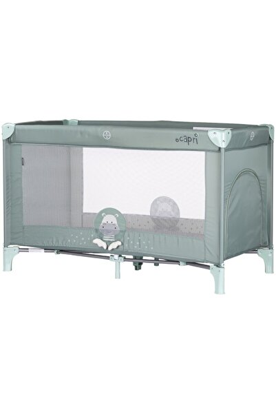 Chipolino Capri Hippo green folding cot