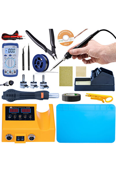 Rosfix Stație de Lipit 2în1 OH660 Set Start | 660W, LED, T12, Hot-Air 500°C