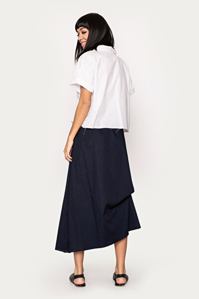 Antonia M Skirt with pleat on one side
