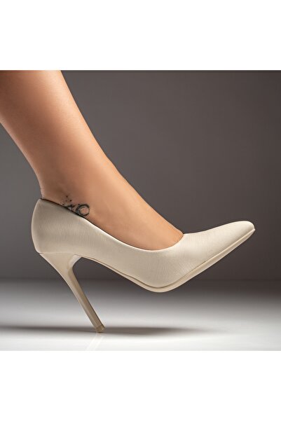 Modlet.ro Γυναικεία μπεζ παπούτσια με τακούνι στιλέτο MOD12121