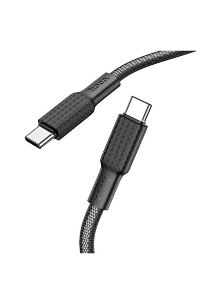 Hoco Cablu de date Type-C la Type-C 3A, 1m - Jaeger (X69) - Negru / Alb