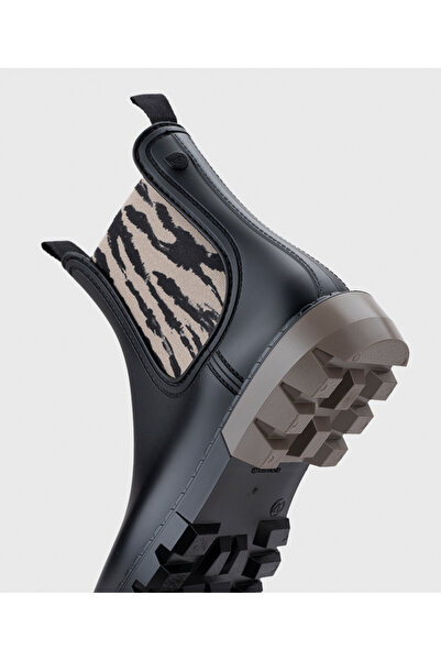 IGOR W10333 ROCK BLACK ZEBRA Siyah Kadın Yağmur Botu