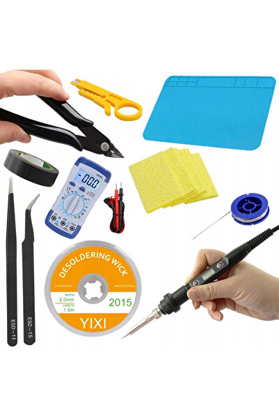 Rosfix Set Stație de Lipit 80W cu Afișaj + Accesorii | Reglaj 180–500°C