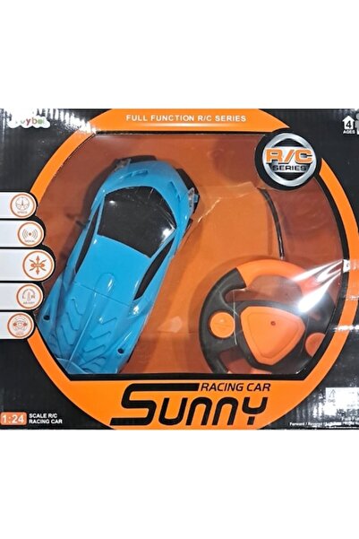 Toy Toy Toy Mașină de curse cu telecomandă și volan, scară 1:24, albastră