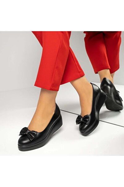 Modlet.ro Pantofi sport negri cu platformă pentru femei MOD10182