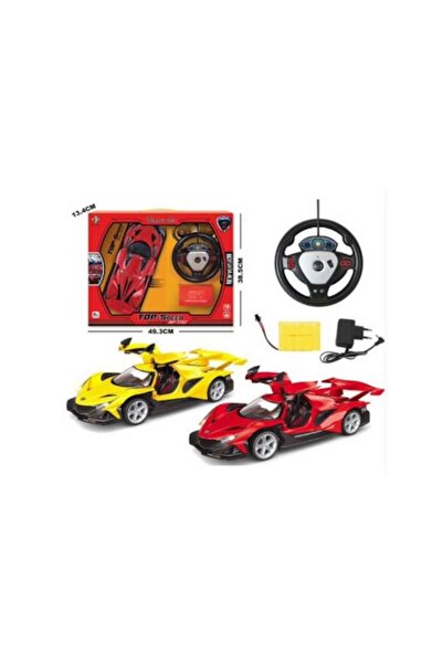 The Toy Remote Control Racing Car with Steering Wheel, Red