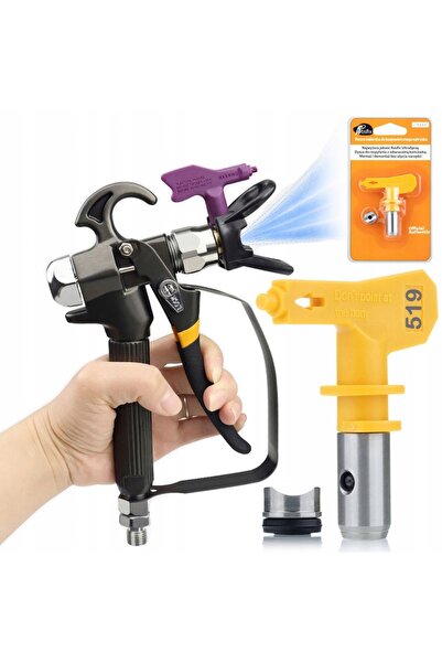 Rosfix Set Pistol Vopsit TurboJet TJ1 + Duza 519 | Oțel | Filet 1/4"