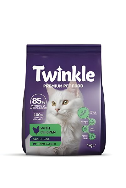 Twinkle Kedi & Köpek Maması Tavuklu Yetişkin Kedi Maması 1 kg Yüksek Proteinl...
