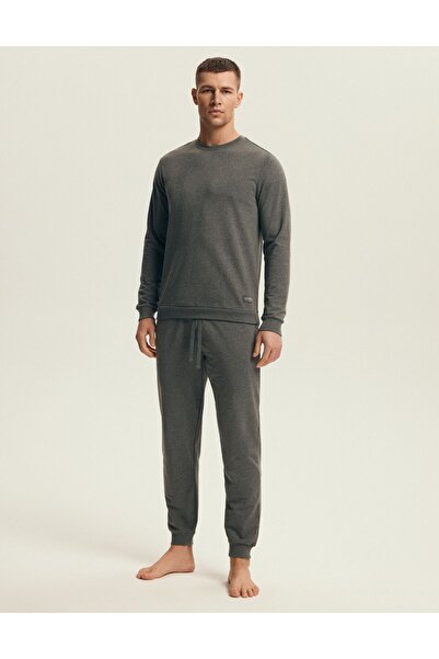 Henderson Men's Classic Pajama Set Longsleeve T-Shirt & Long Pants 100% Cotton | Musk