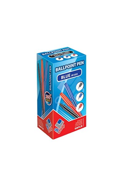 Offishop Set 50 pixuri cu cerneală albastră și capac,