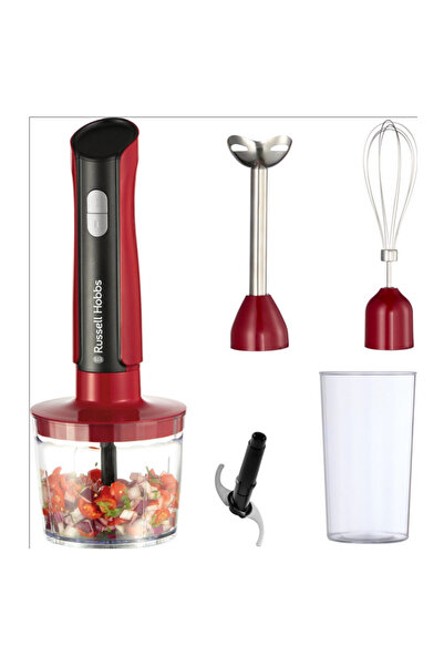RUSSELL HOBBS Blender 3in1 Russel Hobbs Desire 27140-56, 500W, 600+500 ml, 2 speeds + pulse, S Steel, No BPA, Red