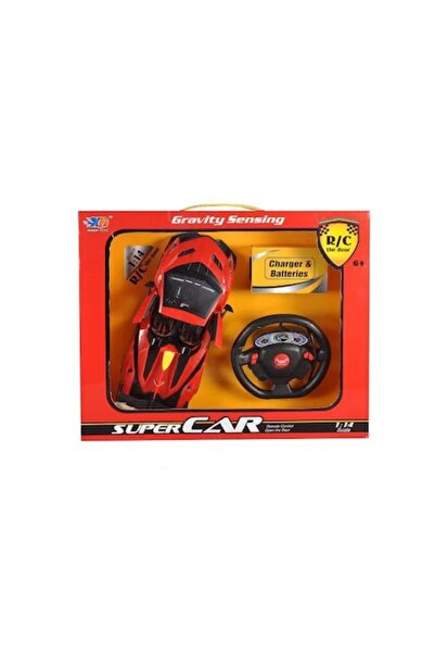 The Toy Remote Control Racing Car with Steering Wheel, Red
