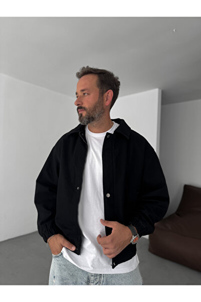 BYBASICMAN Siyah Kot Bomber Ceket STK-8023