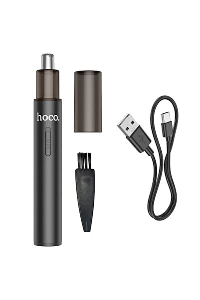 Hoco Aparat de tuns nasul, reîncărcabil 100mAh, 6800RPM, silențios, portabil și compact, negru (HP34)