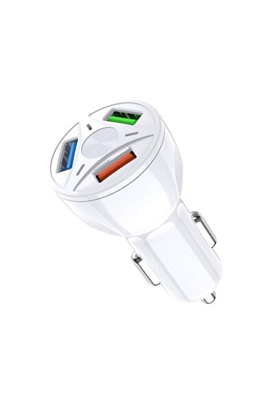 KAKU Încărcător auto triplu Optim IAO cu încărcare rapidă Qualcomm 3.0, 3 x USB, 20W, Alb