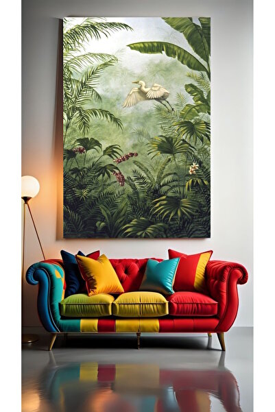 özkacar PEISAJ DE PĂDURE TROPICALĂ Perete pentru casă Salon de înfrumusețare ...