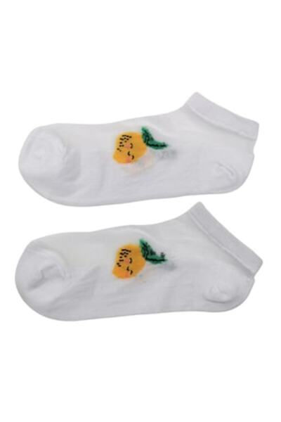 Doty Women's Socks - SummerFruits, Yellow/Light White