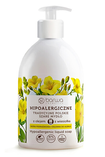 Barwa Cosmetics Sapun lichid hipoalergenic cu ulei de primula, piele predispusa la alergii, Barwa Cosmetics, 500 ml