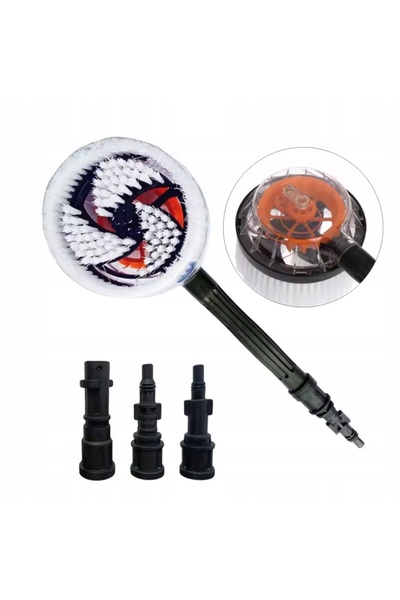 Rosfix Perie Rotativă 3in1 pentru Spălător cu Presiune | Compatibil cu Karcher, Lavor