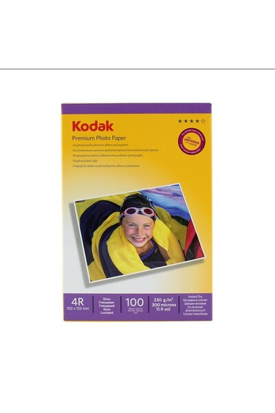 Kodak Pachet de 100 de coli de hârtie foto premium 10x15 cm 230g