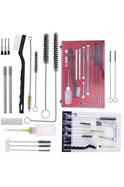 Rosfix Set Curățare Pistol Vopsit 24+17 Piese | Perii, Ace, Etui Compact