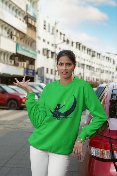 ArtYus AY KIZ Šareni Štampano okrugla kragna komadni džemper