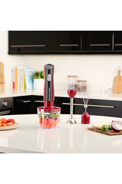 RUSSELL HOBBS Blender 3in1 Russel Hobbs Desire 27140-56, 500W, 600+500 ml, 2 speeds + pulse, S Steel, No BPA, Red