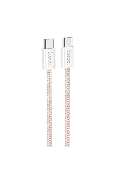 Hoco (X104) Data and Charging Cable, USB-C, PD60W, QC3.0, Braided, 2m, Pink