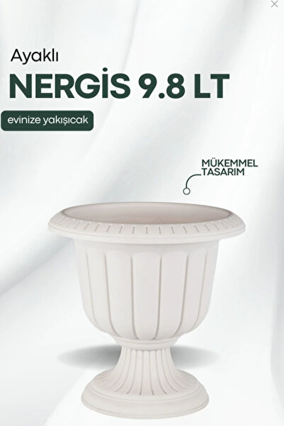 TEMMUZ HOME Ev, Ofis ve Bahçe İçin Uygun – Estetik Ayaklı Plastik Saksı | Çiç...