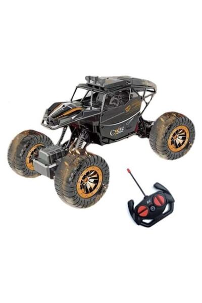 Toy Toy Toy Remote Control Off-Road Car 27 MHz, Scale 1:14, Black with Brown, 37x20x18 cm
