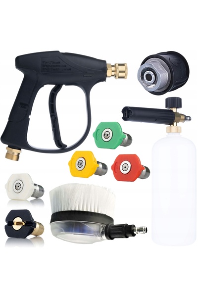 Rosfix Set Pistol 300 Bar + Spumă 1L + 5 Duze + Perie | Compatibil cu Lavor/Parkside