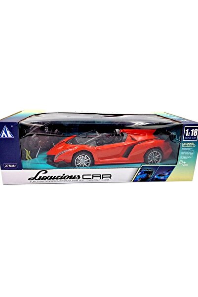 Toy Remote Control Car 23.5 cm with Light Effects, Red