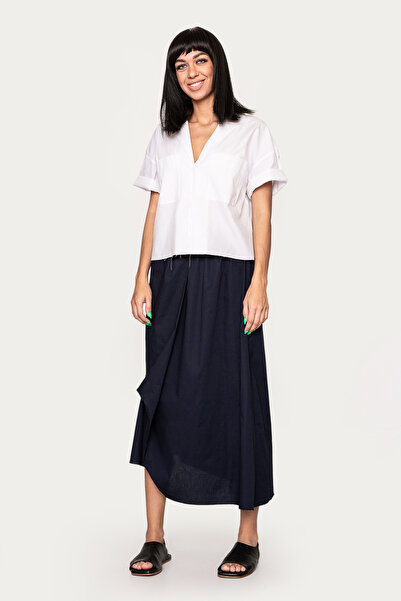 Antonia M Skirt with pleat on one side