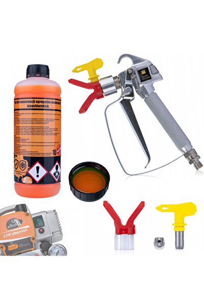 Rosfix Set Pistol Vopsit + Duza 517 + Lichid PaintPatron 1L | 248 Bar 1/4" 7/8"