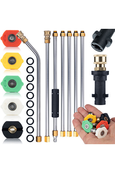 Rosfix Set 7 Lance + 5 Duze 250 Bar | Compatibil cu Aparat de Spălat Kärcher K2–K7