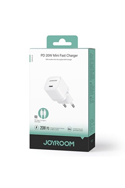 Joyroom JR-TCF02 Charger + USB-C Cable, 20W, PD, White